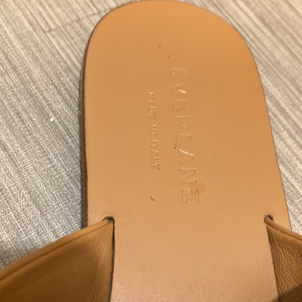 Everlane The Day Post Leather Sandal Tan Brown color Size 6 - Picture 3 of 12